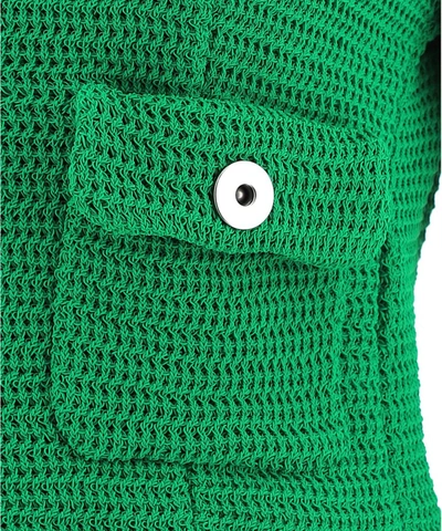 Shop Bottega Veneta Cropped Button In Green