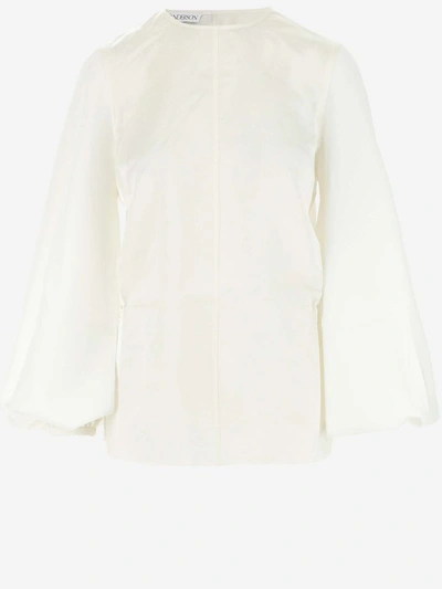 Shop Jw Anderson Panelled Puff Sleeves Blouse In White