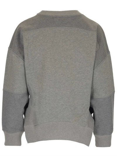 Shop Alexander Mcqueen Cropped Crewneck Sweatshirt In Grey