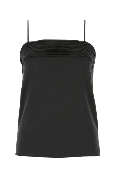 Shop Max Mara Orafo Pleated Detail Camisole Top In Black