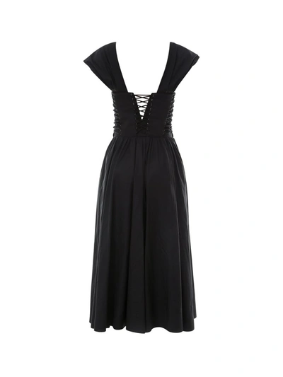 Shop Philosophy Di Lorenzo Serafini Poplin Bustier Dress In Black