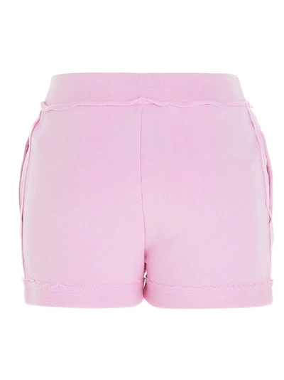 Shop Moschino Teddy Inside Out Shorts In Pink