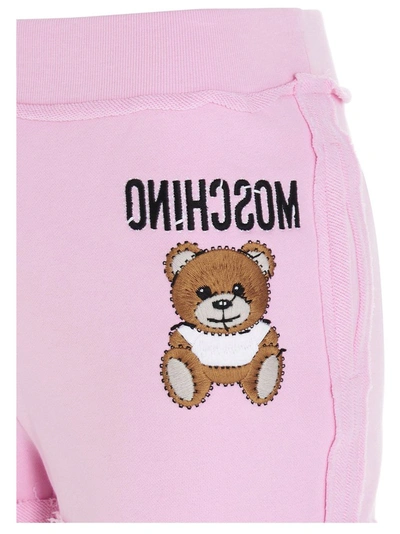 Shop Moschino Teddy Inside Out Shorts In Pink