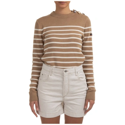 Shop Marc Jacobs Armor Lux X The Breton Knitted Sweater In Beige