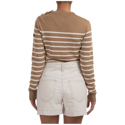 Shop Marc Jacobs Armor Lux X The Breton Knitted Sweater In Beige