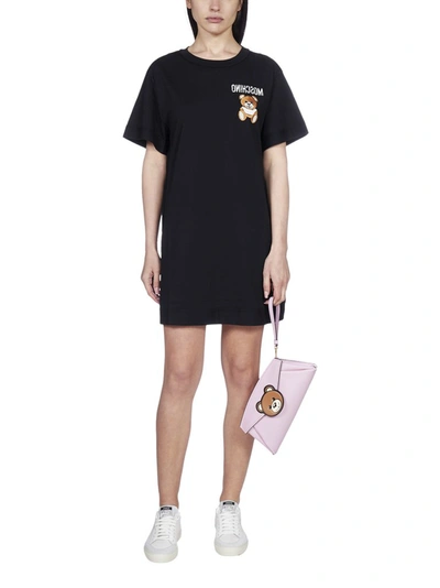 Shop Moschino Inside Out Teddy T In Black