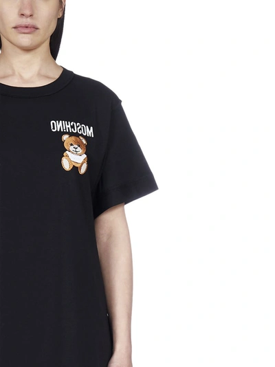 Shop Moschino Inside Out Teddy T In Black