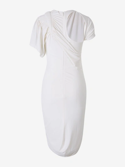 Shop Alexander Wang Asymmetric Draped Dress In White