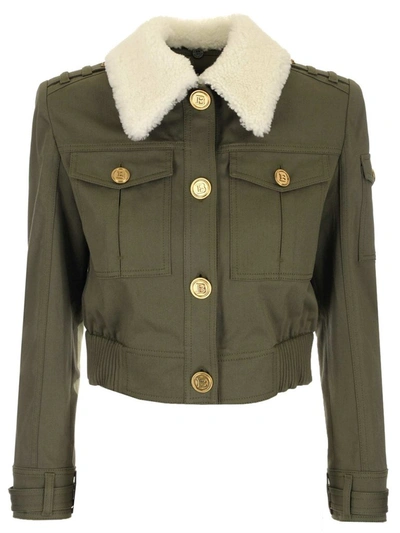 Embellished khaki outlet jacket