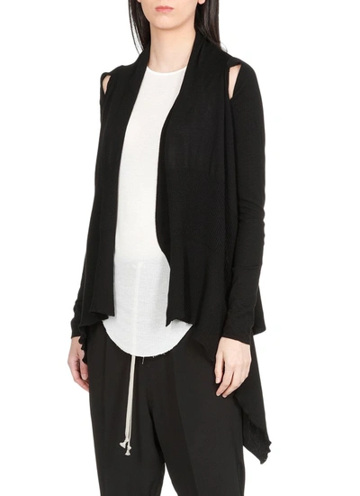 Shop Rick Owens Draped Long In Black