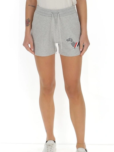Shop Thom Browne Hector Icon Shorts In Grey