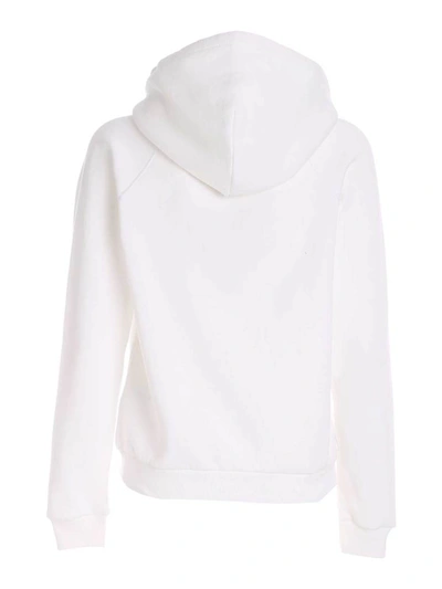 Shop Polo Ralph Lauren Logo Embroidered Hoodie In White