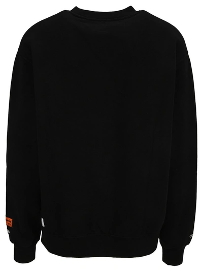 Shop Heron Preston Nightshift Crewneck Sweatshirt In Black