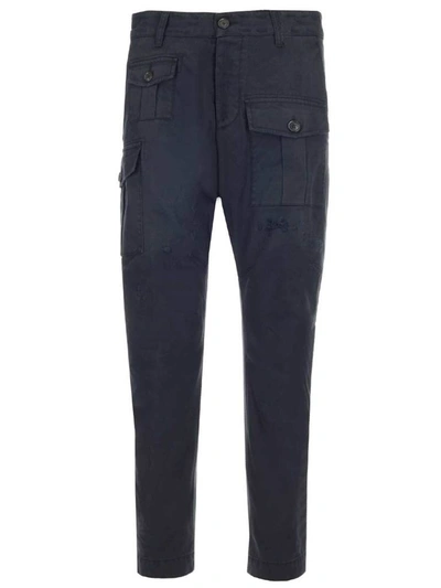Shop Dsquared2 Tapered Cargo Pants In Black