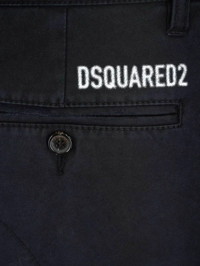 Shop Dsquared2 Tapered Cargo Pants In Black