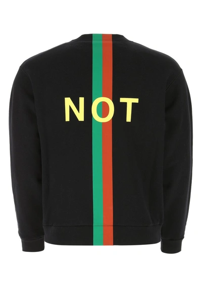 Gucci Not Fake Printed Cotton-jersey Sweatshirt In Schwarz | ModeSens