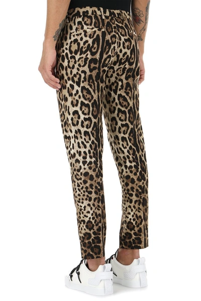 Shop Dolce & Gabbana Leopard Print Trousers In Multi