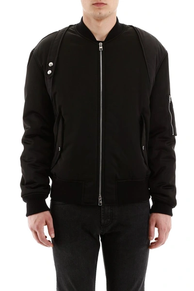 Shop Alexander Mcqueen Harness Bomber Jacket In Black