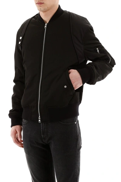 Shop Alexander Mcqueen Harness Bomber Jacket In Black