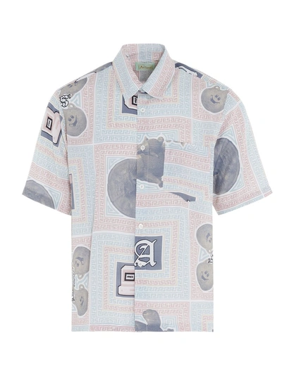 Shop Aries Scarf Print Hawaiian Shirt In Multi