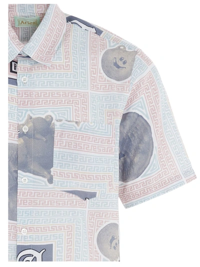 Shop Aries Scarf Print Hawaiian Shirt In Multi