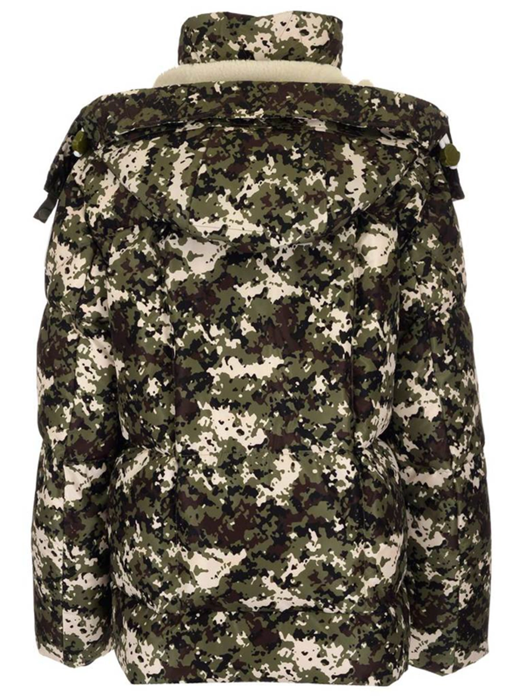 Blanc Camouflage-print Shell-down Jacket In Green