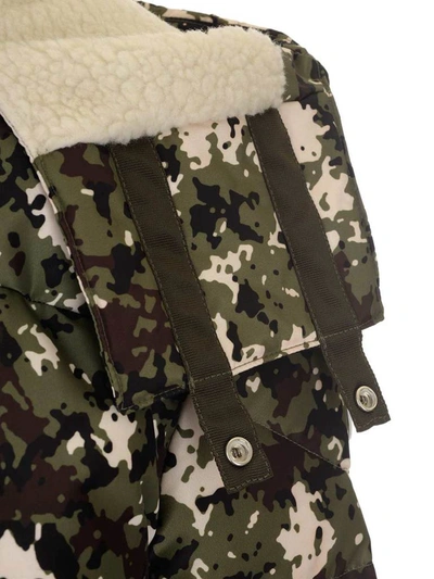 Shop Moncler Blanc Camouflage Puffer Jacket In Multi