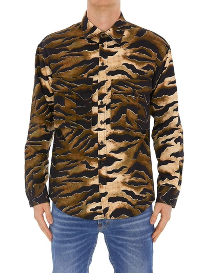 Shop Dsquared2 Tiger Printed Shirt In Multi