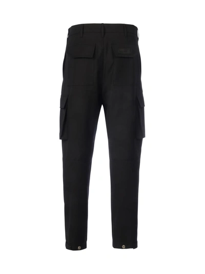 Shop Givenchy Logo Patch Cargo Pants In Black