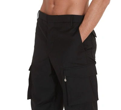 Shop Givenchy Logo Patch Cargo Pants In Black