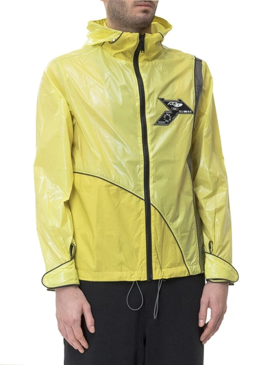 Shop Marcelo Burlon County Of Milan Hooded Jacket In Yellow