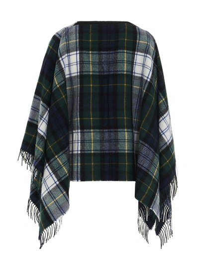 Shop Comme Des Garçons Shirt Tartan Print Poncho In Multi