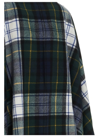 Shop Comme Des Garçons Shirt Tartan Print Poncho In Multi