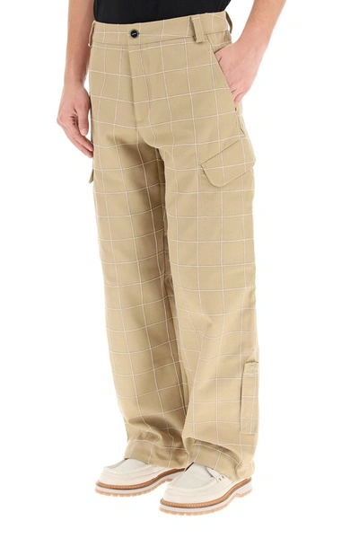 Shop Jacquemus Le Pantalon Quadri Cargo Trousers In Beige