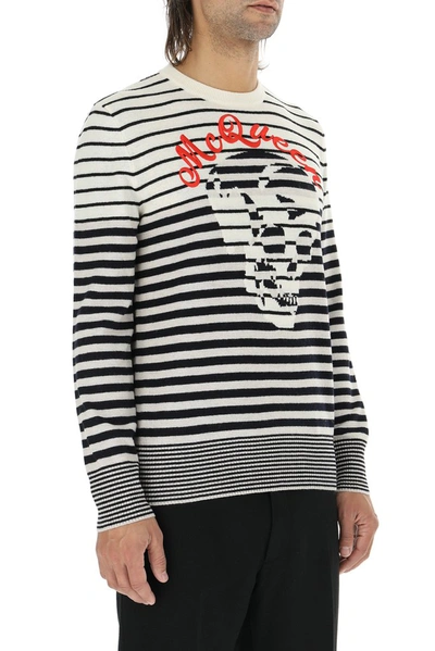 Shop Alexander Mcqueen Striped Sweater In Multi