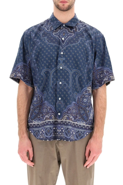 Shop Etro Paisley Printed Short Sleeve Shirt In Multi