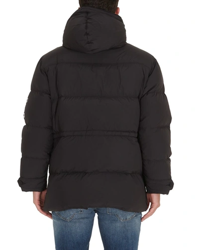 Shop Kenzo Sport Little X Long Parka Jacket In Black