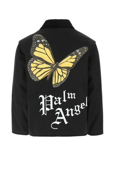 Shop Palm Angels Butterfly Print Bomber Jacket In Black