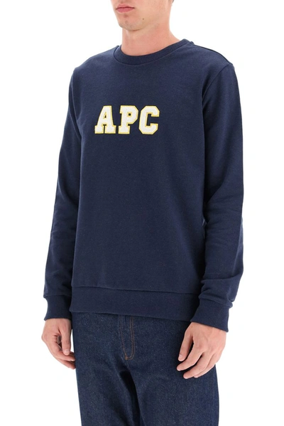 Shop Apc A.p.c. Malcolm Sweatshirt In Blue