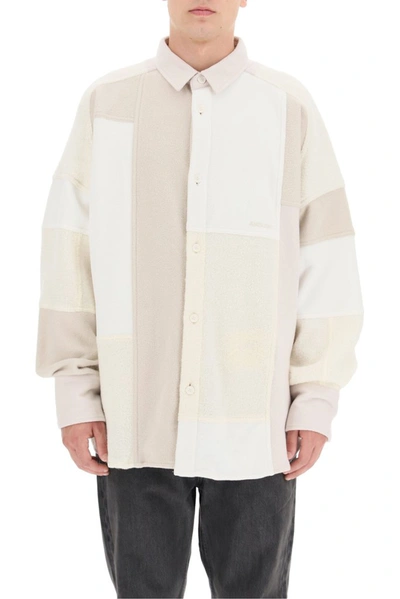 Shop Ambush Patchwork Oversize Shirt In White