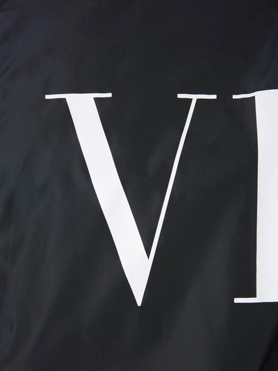 Shop Valentino Vltn Logo Print Jacket In Navy