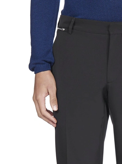 Shop Prada Cropped Tailored Pants In Black