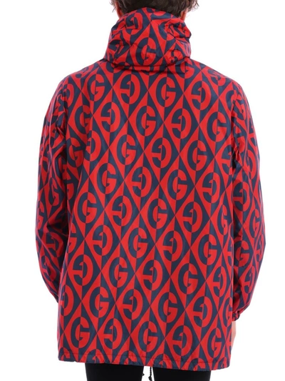 Shop Gucci Hooded Windproof Jacket In Multi