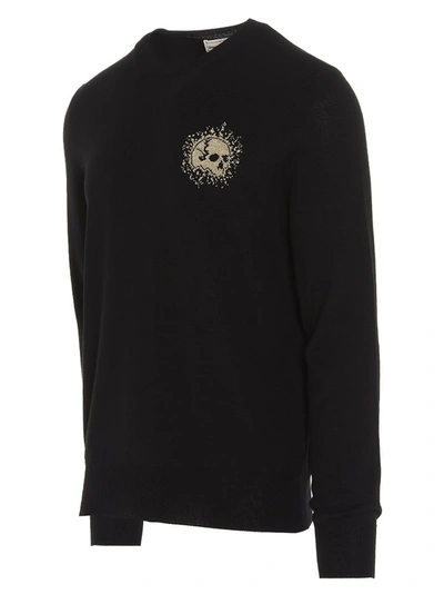 Shop Alexander Mcqueen Skull Intarsia Sweater In Black