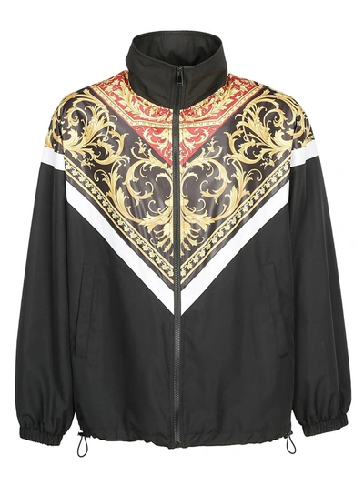 Shop Versace Baroque Panelled Jacket In Multi