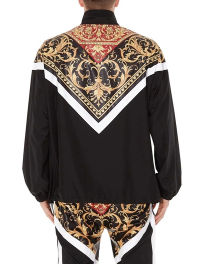 Shop Versace Baroque Panelled Jacket In Multi