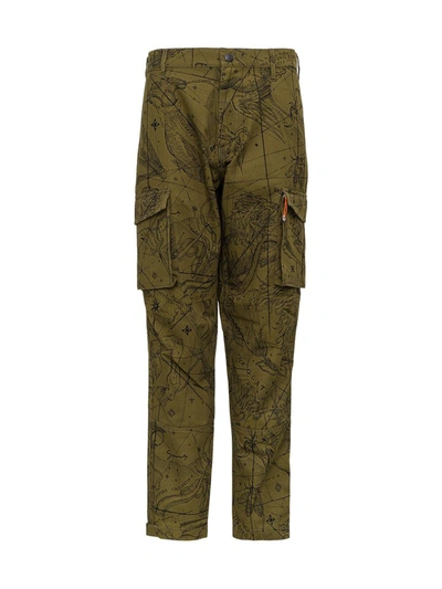 Shop Givenchy Astral Print Cargo Pants In Green