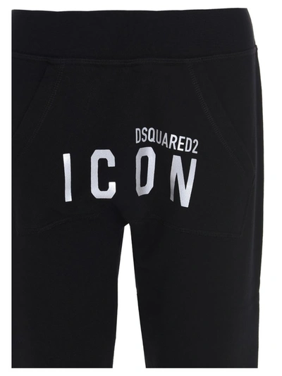Shop Dsquared2 Reflective Icon Sweatpants In Black