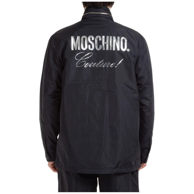Shop Moschino Couture Printed Windbreaker Jacket In Grey