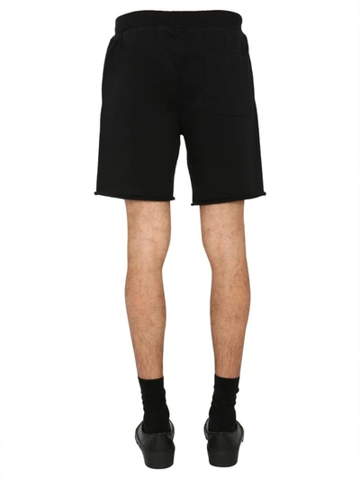 Shop Helmut Lang Logo Print Shorts In Black